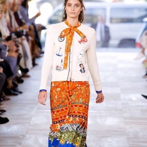 Tory Burch Orange Skirt